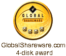globalshareware.com 4-disk award
